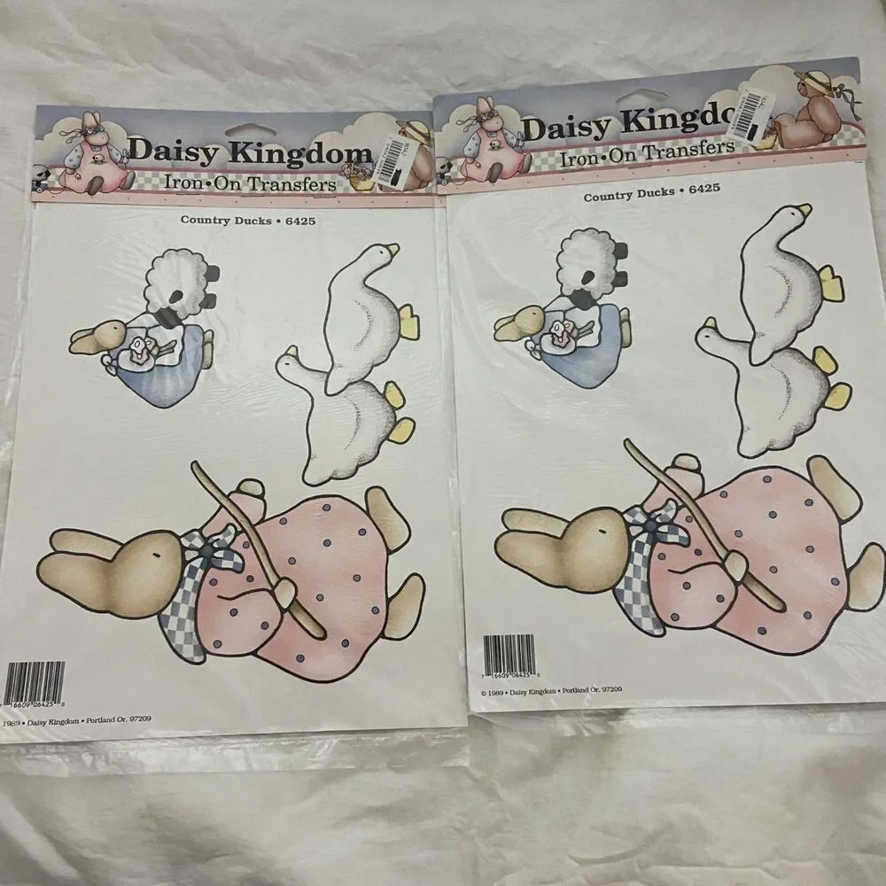 #7153 Country Ducks Daisy Kingdom Vintage Iron on Transfers